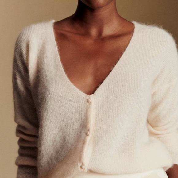 Sezane Barry Cardigan Ecru - Size XS - Picture 2 of 7